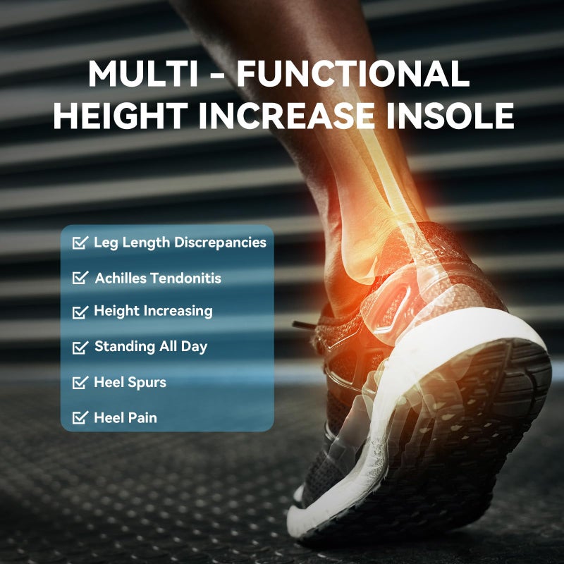 Sumifun Heel Lift  4-Layer 1 Inch Gel Shoe Lifts for Women Uneven Legs  Adjustable Orthopedic Heel Lifts for Heel Pain and Leg Length Discrepancy  Heel Wedge Inserts 1/4"" 1/2"" 3/4"" (Size S  1 Pair) - Image 4